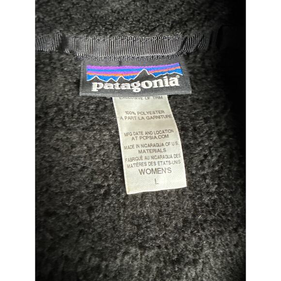 Patagonia re tool black T snap fleece women’s large - Picture 2 of 9